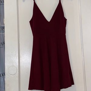 Maroon skater dress
